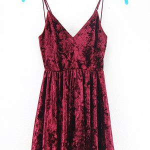 Silence + Noise Red Metallic Velvet romper